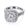 1.7 Carat Natural Diamond Cushion Cluster Serah Ring