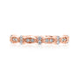 Kobelli Scallop Wedding Bands for Her 14k Gold Genuine Diamonds