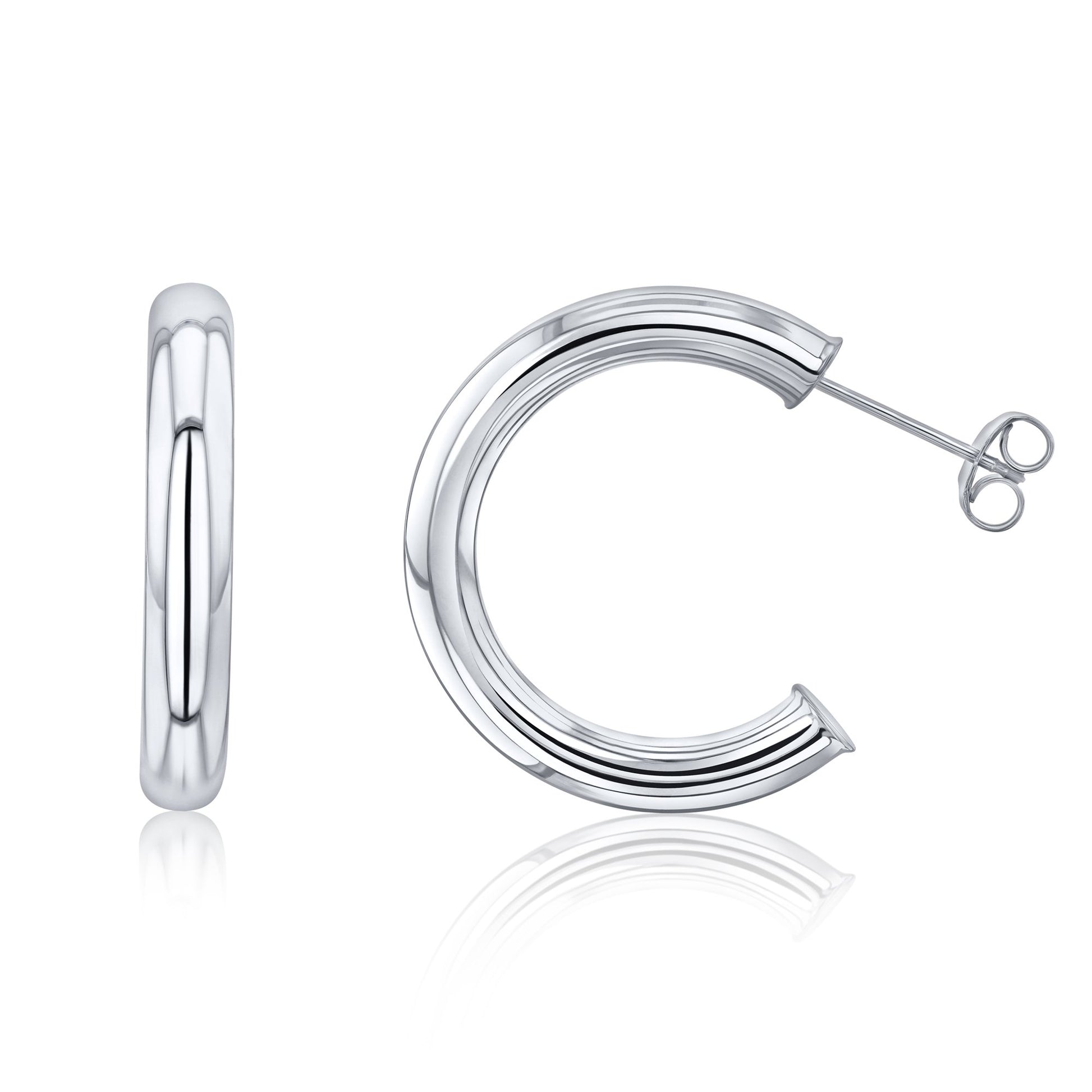 Kobelli 4x25 MM Open Hoop Earrings