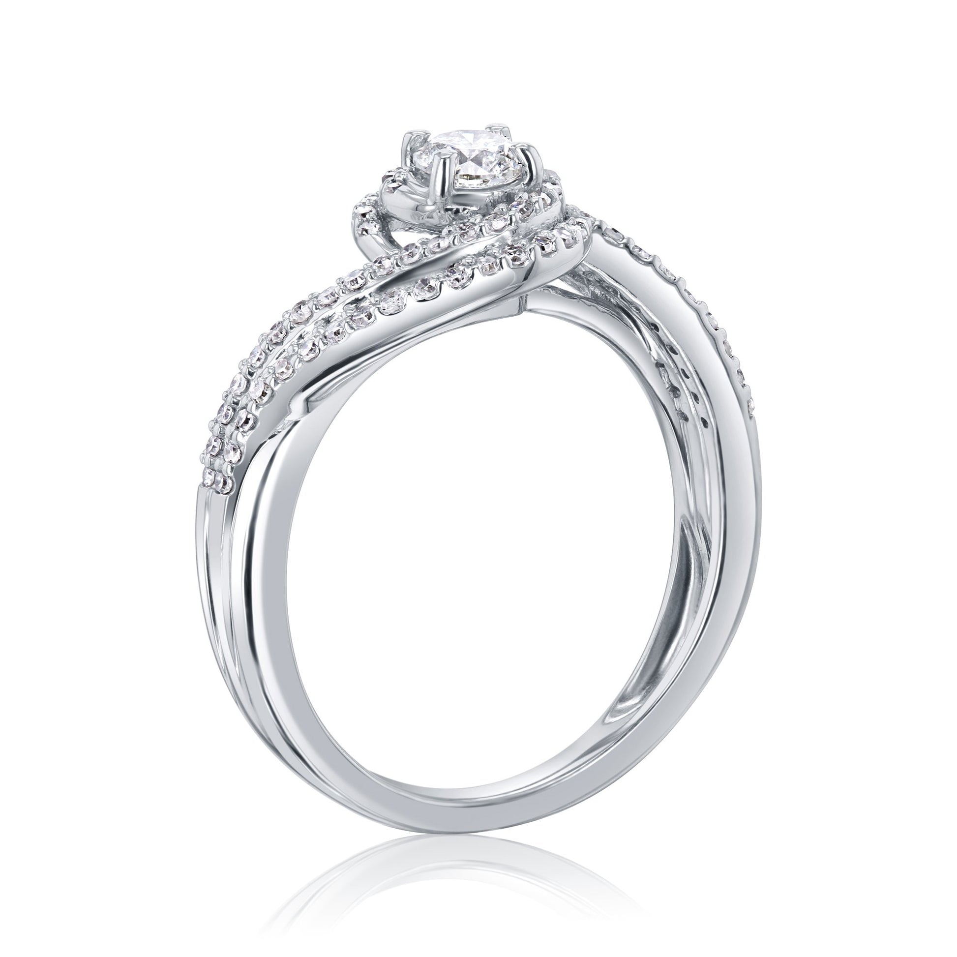 Kobelli Diamond Dual Wave Bridal Set