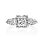 1.73 Carat Natural Diamond Princess Trillion Ring
