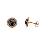 2.6 Carat Black Diamond Morgana Halo Studs