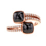 2.83 Carat Black Diamond Toi et Moi Ring