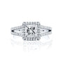 2.25 Carat Natural Diamond Princess Halo Split Ring
