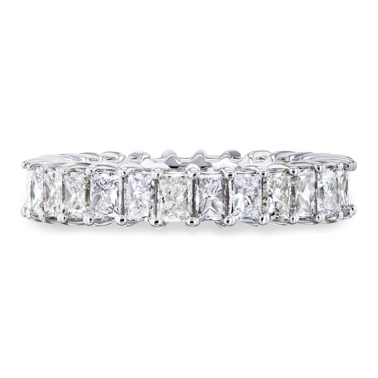 Kobelli Princess Baguette Diamond Eternity Band 2 7/8 CTW 18k White Gold  - Size 5.25 71305X/5.25W