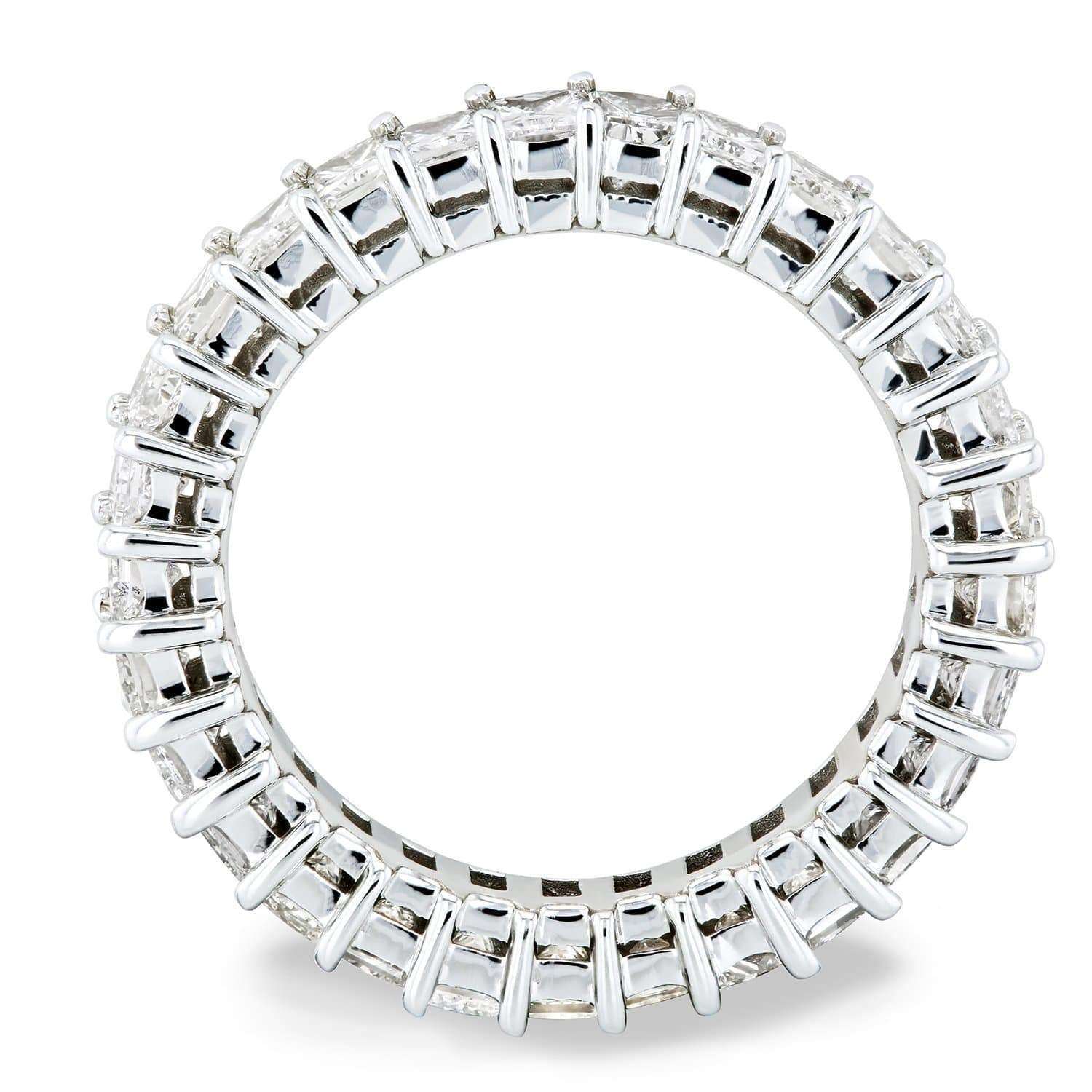 Kobelli Princess Baguette Diamond Eternity Band 2 7/8 CTW 18k White Gold  - Size 5.25 71305X/5.25W