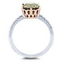 Kobelli Mixed Fancy Champagne Brown and White Diamond Two Tone Ring 2 1/3ct CTW 18k Gold (Certified)