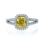 1.62 Carat Fancy Vivid Yellow Diamond Judith Ring (GIA)