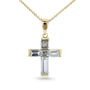 Kobelli Baguette Diamond Cross Necklace (14K Yellow Gold) 71491X