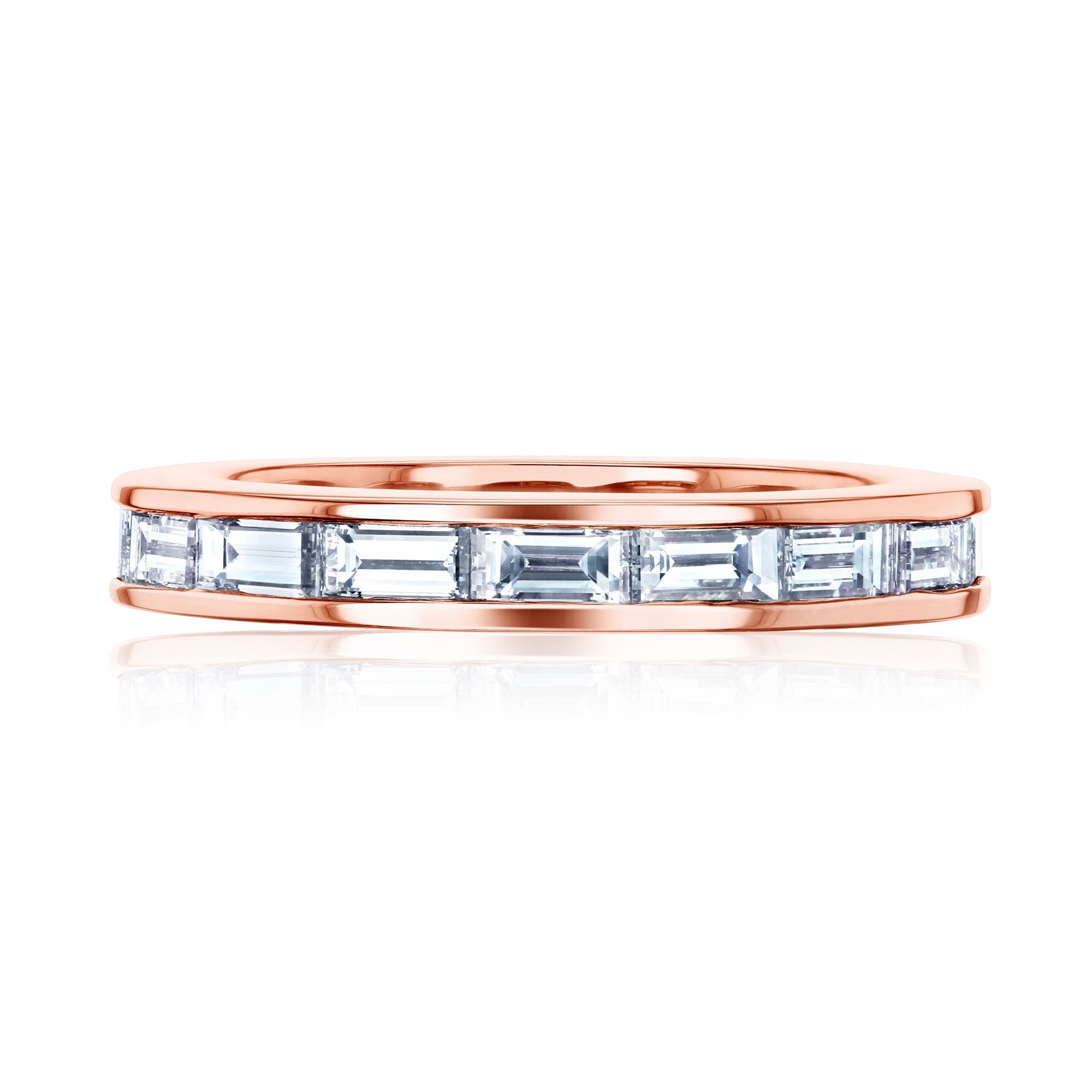 Kobelli Straight Baguette Eternity Band in Channel Setting