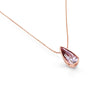 Solitaire Pear Morganite 4.35 Carat Necklace
