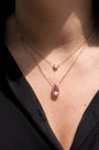 Solitaire Pear Morganite 4.35 Carat Necklace