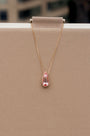 Solitaire Pear Morganite 4.35 Carat Necklace