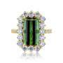 Kobelli Green Tourmaline Elongated Elizabeth Ring
