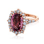 Kobelli Pink Tourmaline Elongated Ring