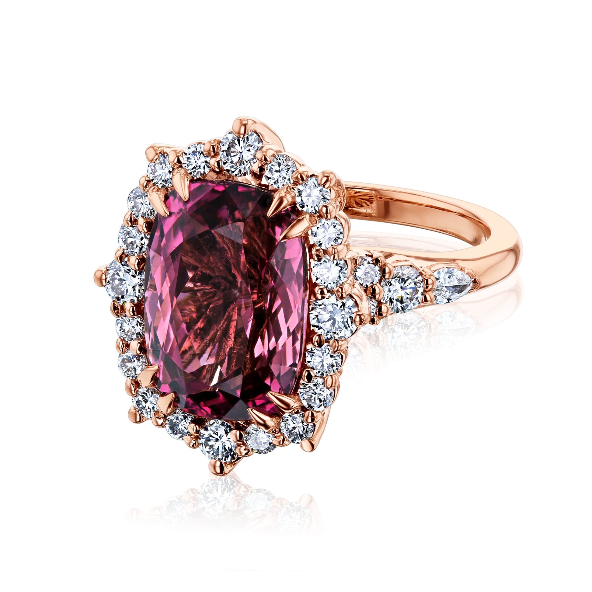 Kobelli Pink Tourmaline Elongated Ring