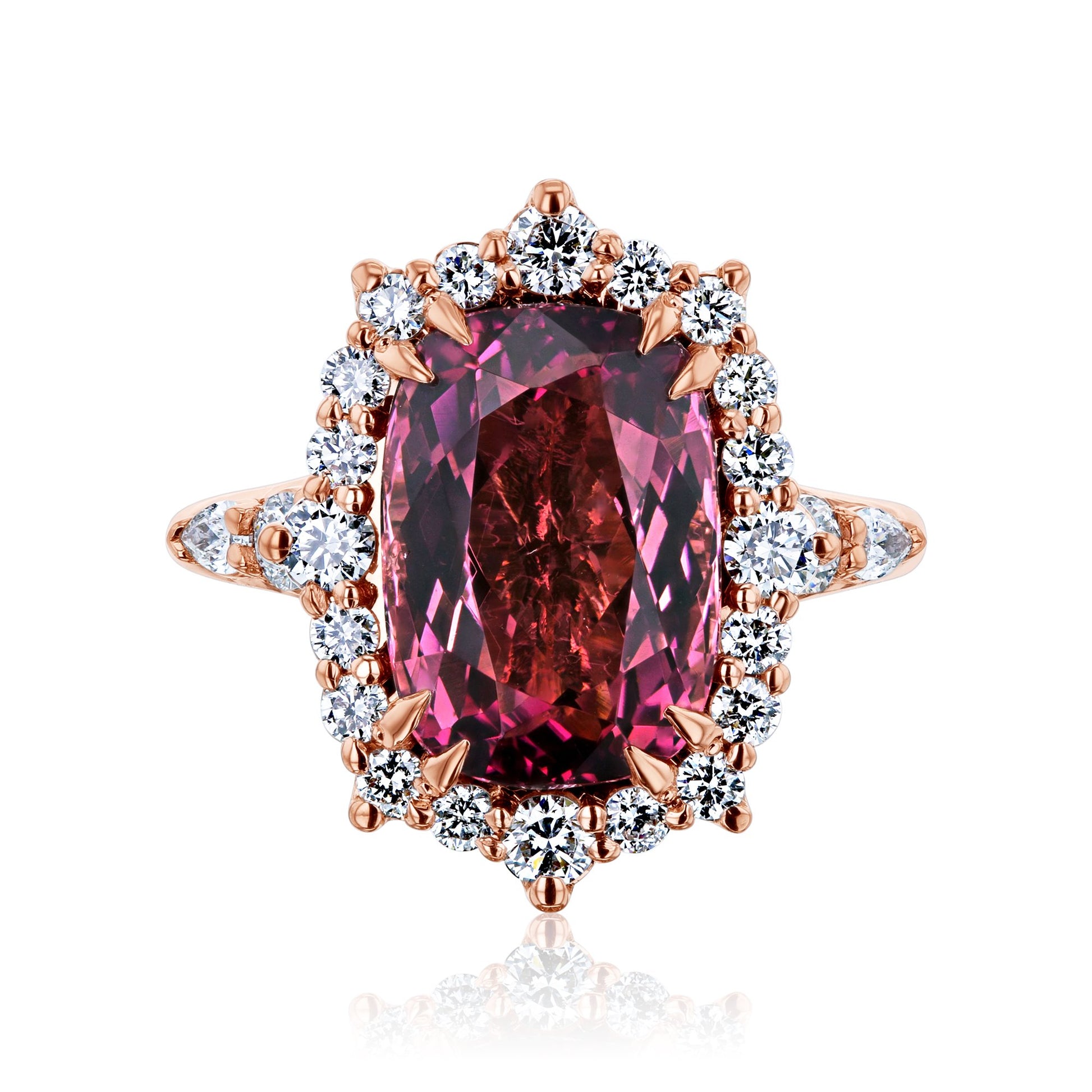 Kobelli Pink Tourmaline Elongated Ring