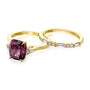 Kobelli Rhodolite Garnet Bridal Set