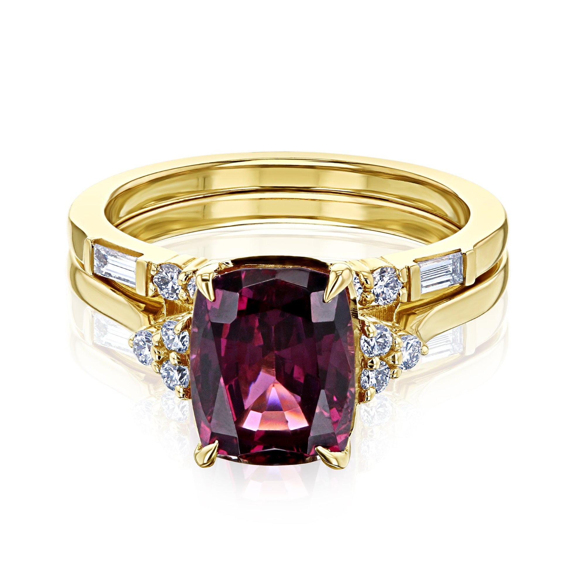 Kobelli Rhodolite Garnet Bridal Set