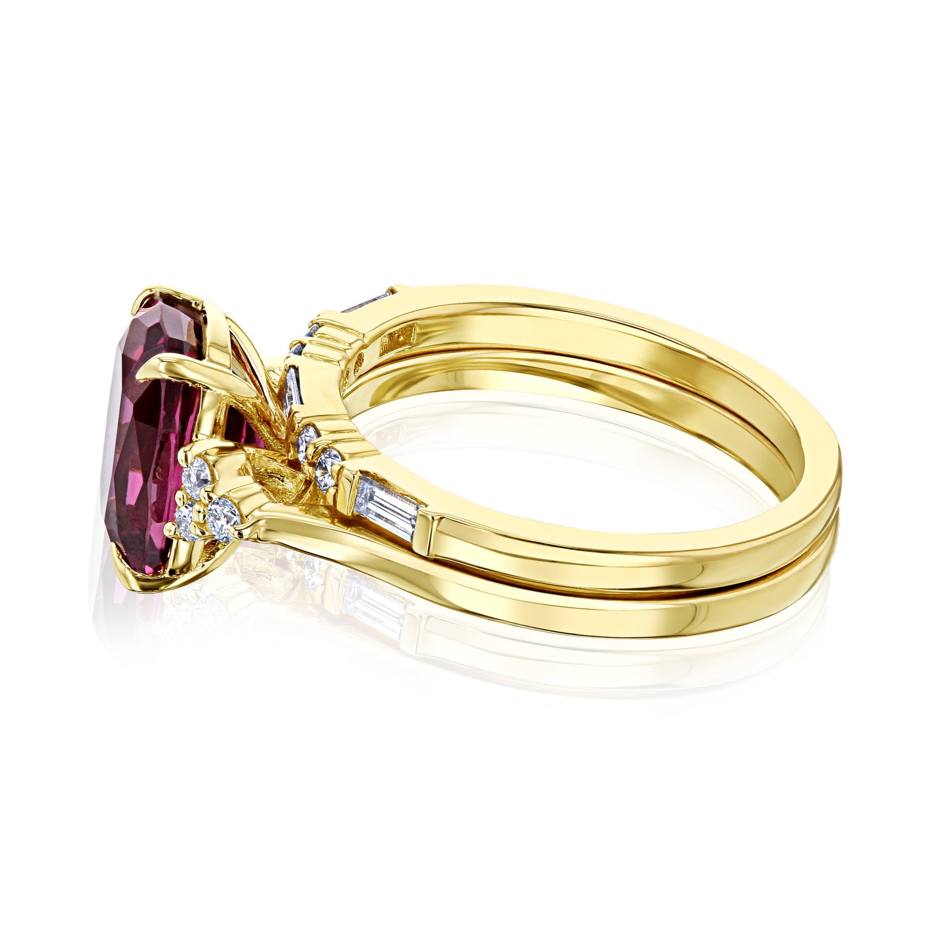 Kobelli Rhodolite Garnet Bridal Set