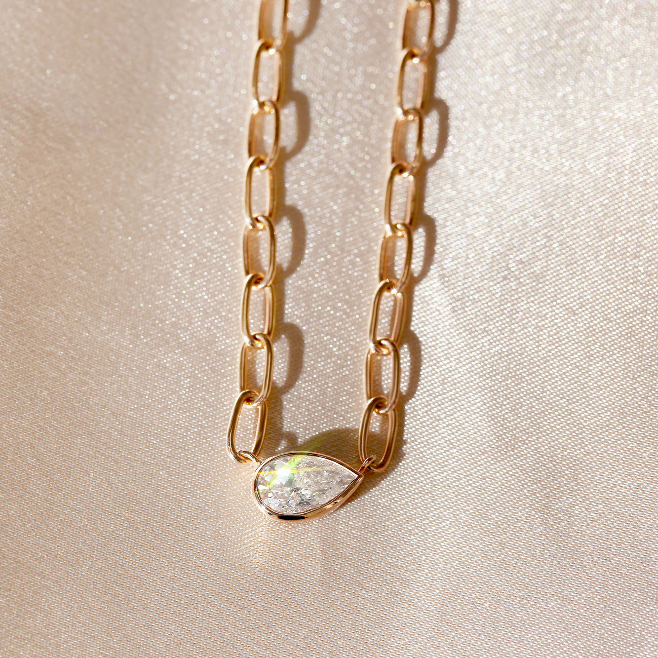 Pear Link Necklace