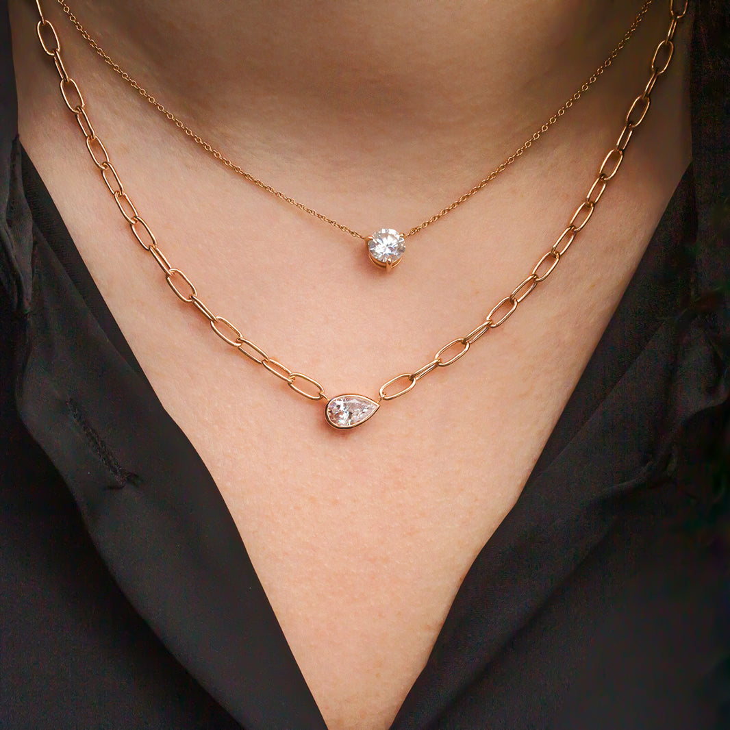 Pear Link Necklace