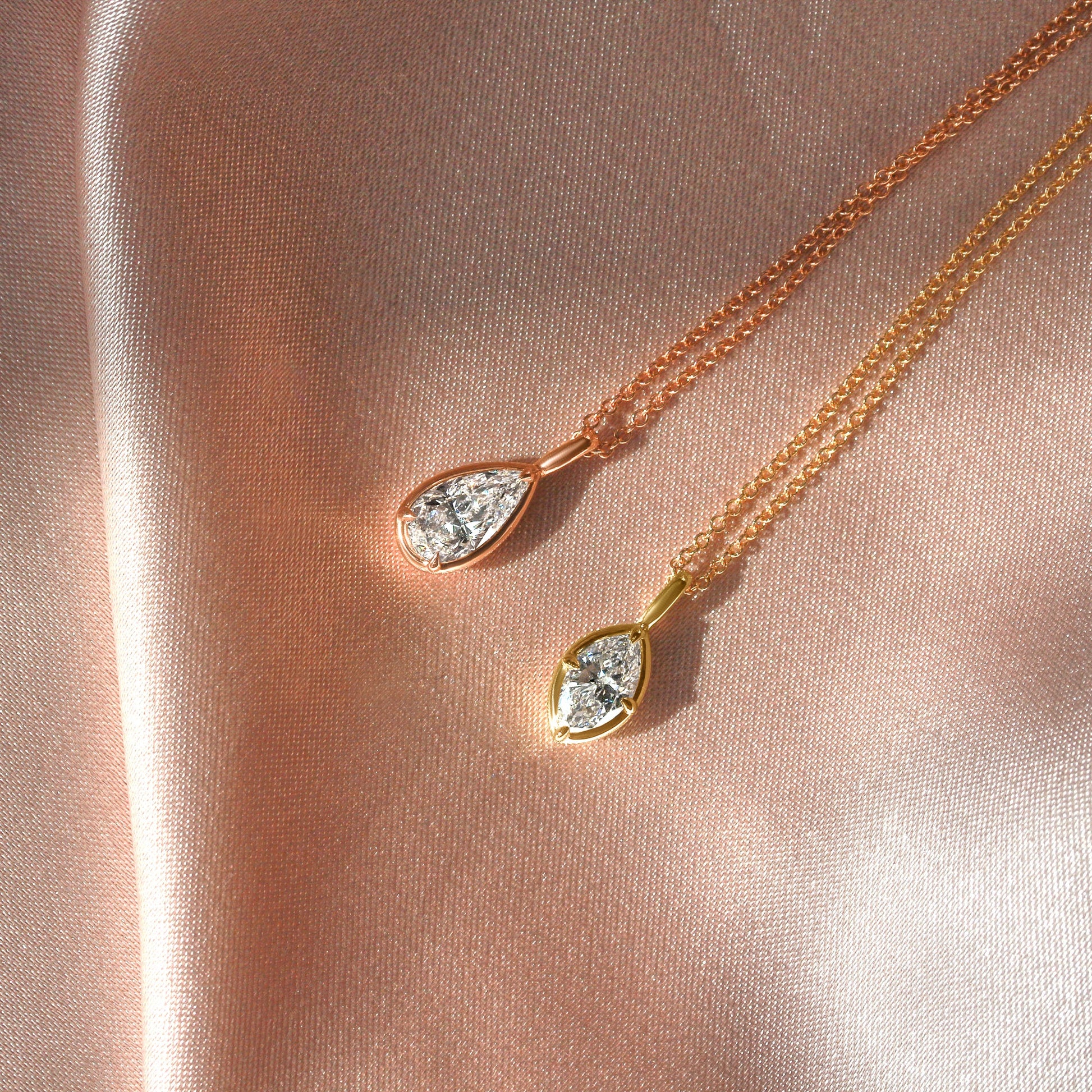 Solitaire Marquise Diamond Necklace 0.51 Carat