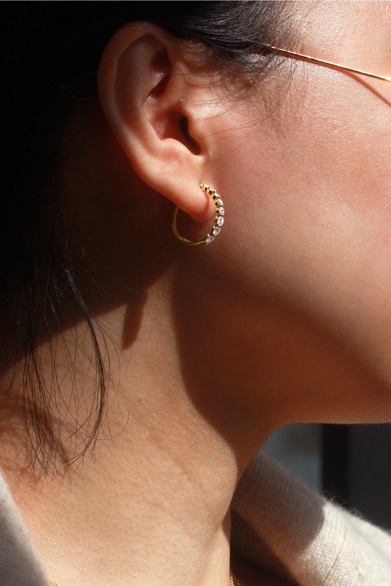 1 Carat Lab Grown Diamond Mini Bubble Huggies