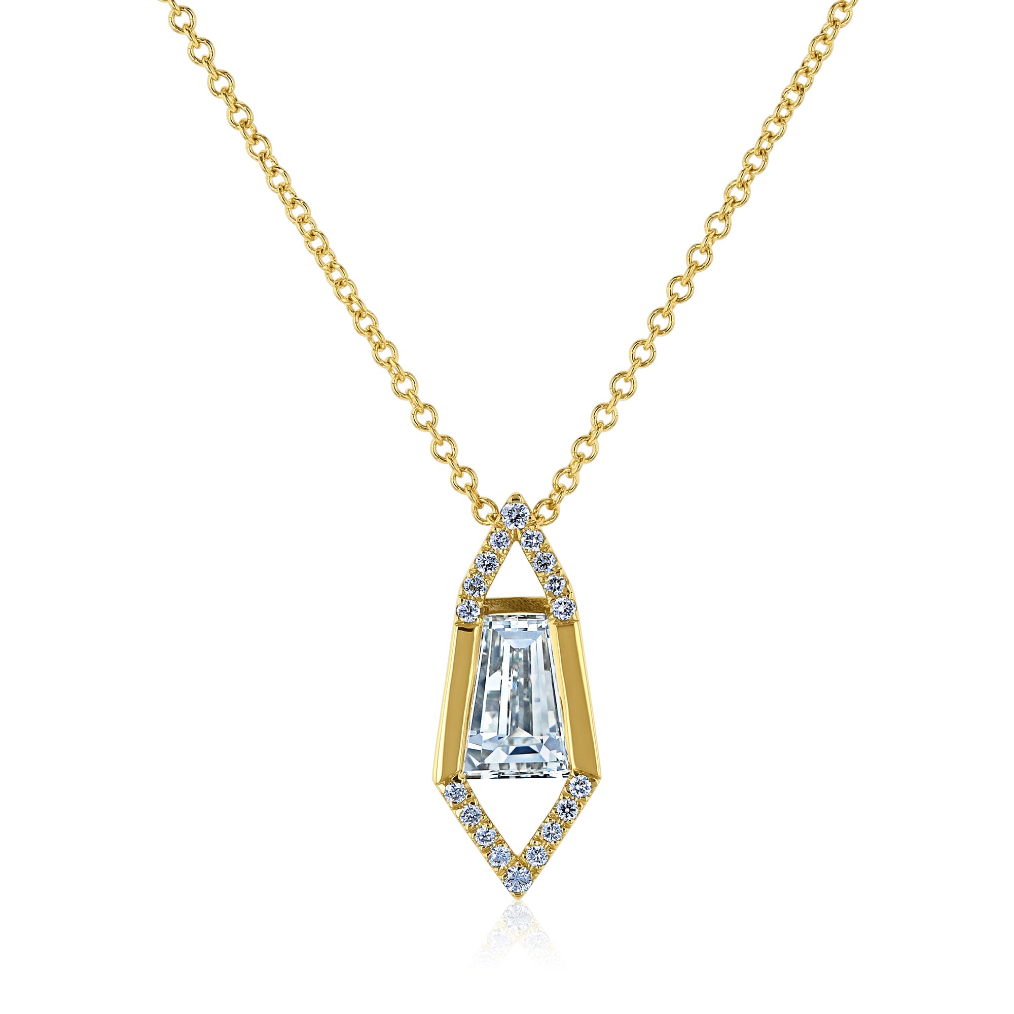 Kobelli Baguette Diamond Necklace
