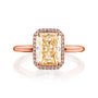 Kobelli Light Champagne Crushed Ice Moissanite and Diamonds