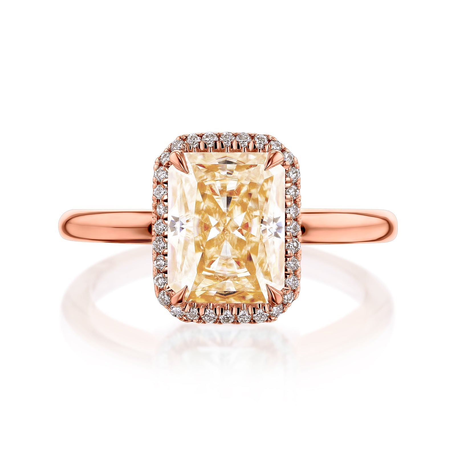 Kobelli Light Champagne Crushed Ice Moissanite and Diamonds