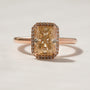 Kobelli Light Champagne Crushed Ice Moissanite and Diamonds