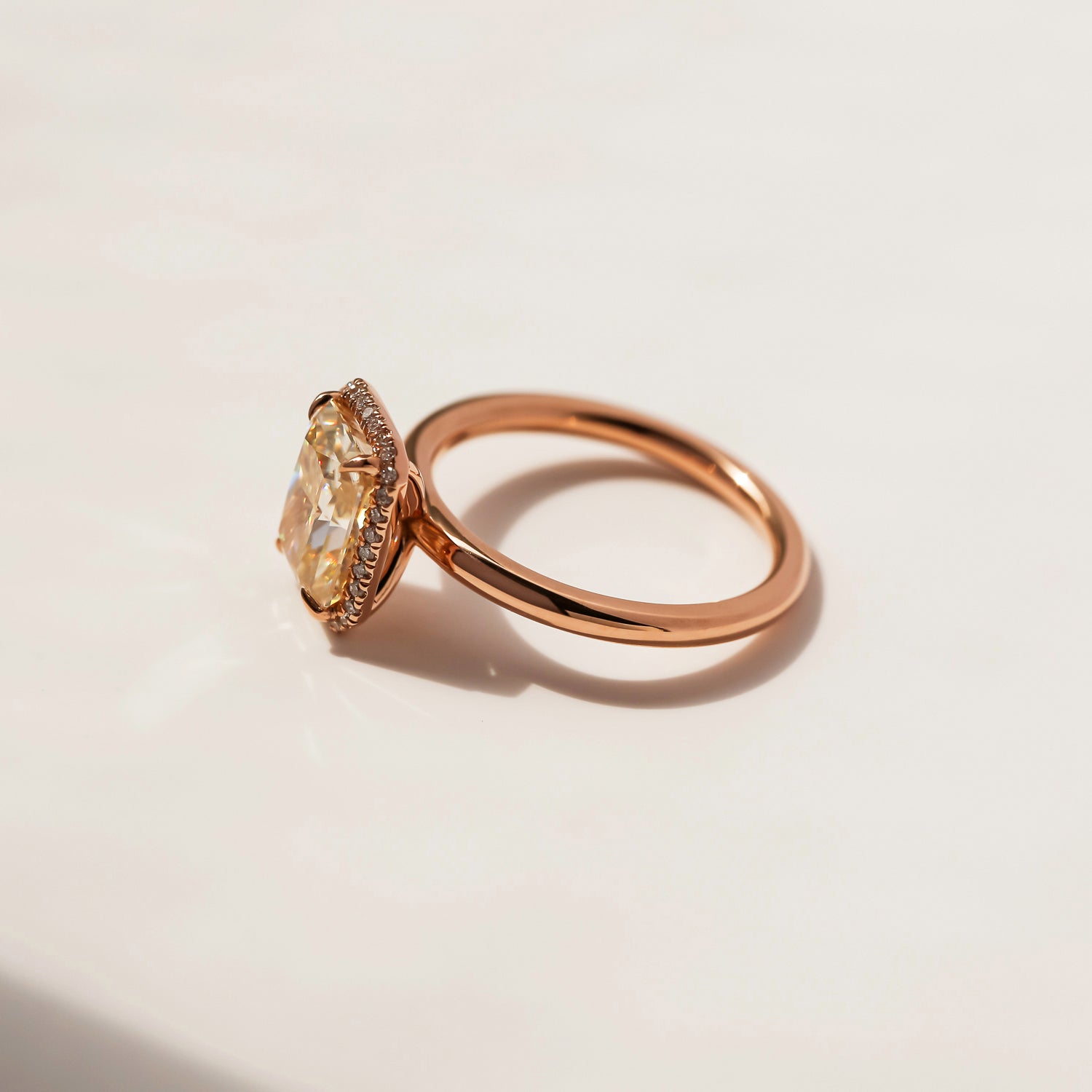 Kobelli Light Champagne Crushed Ice Moissanite and Diamonds