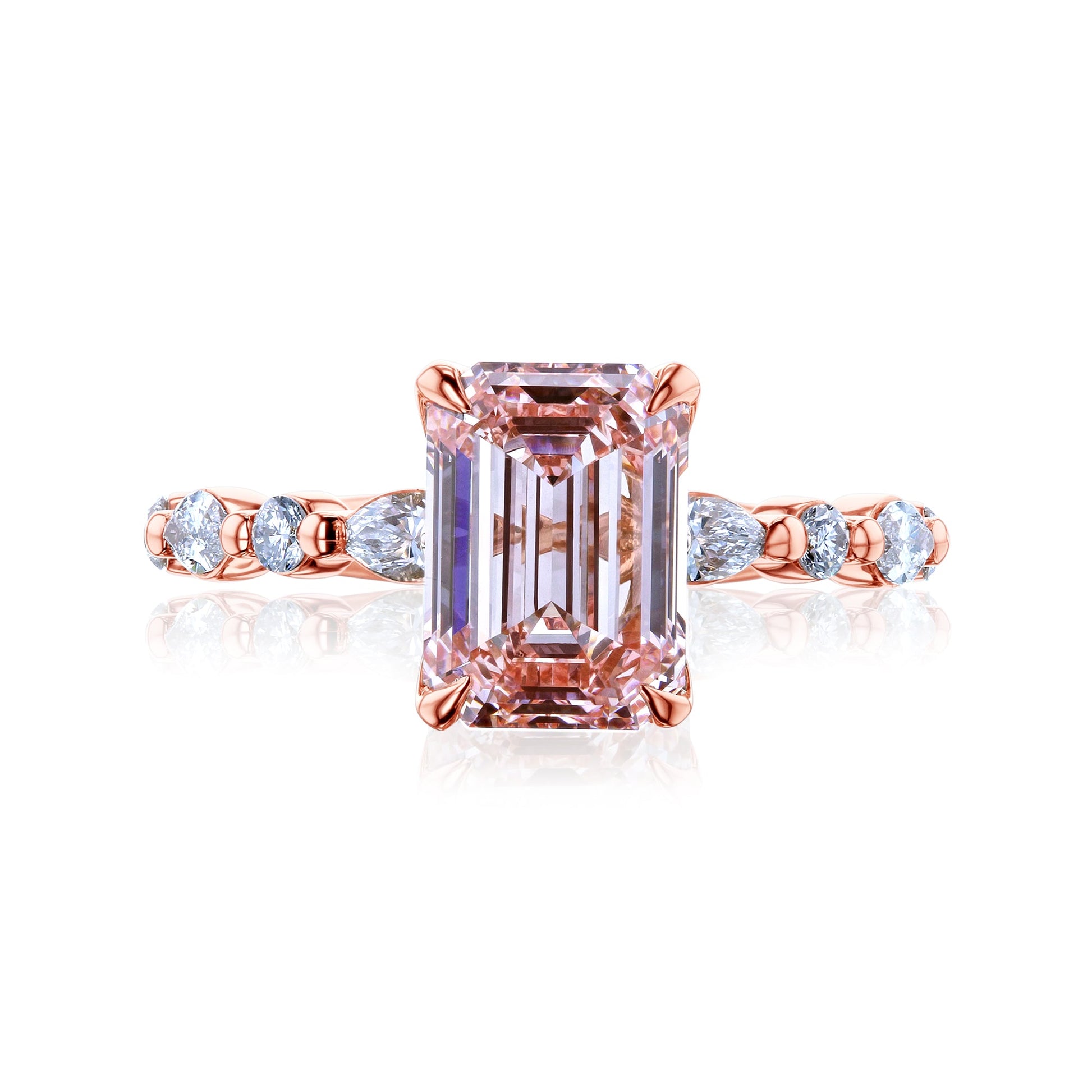 3.64 Carat Pink Diamond Bubble Ring (IGI)