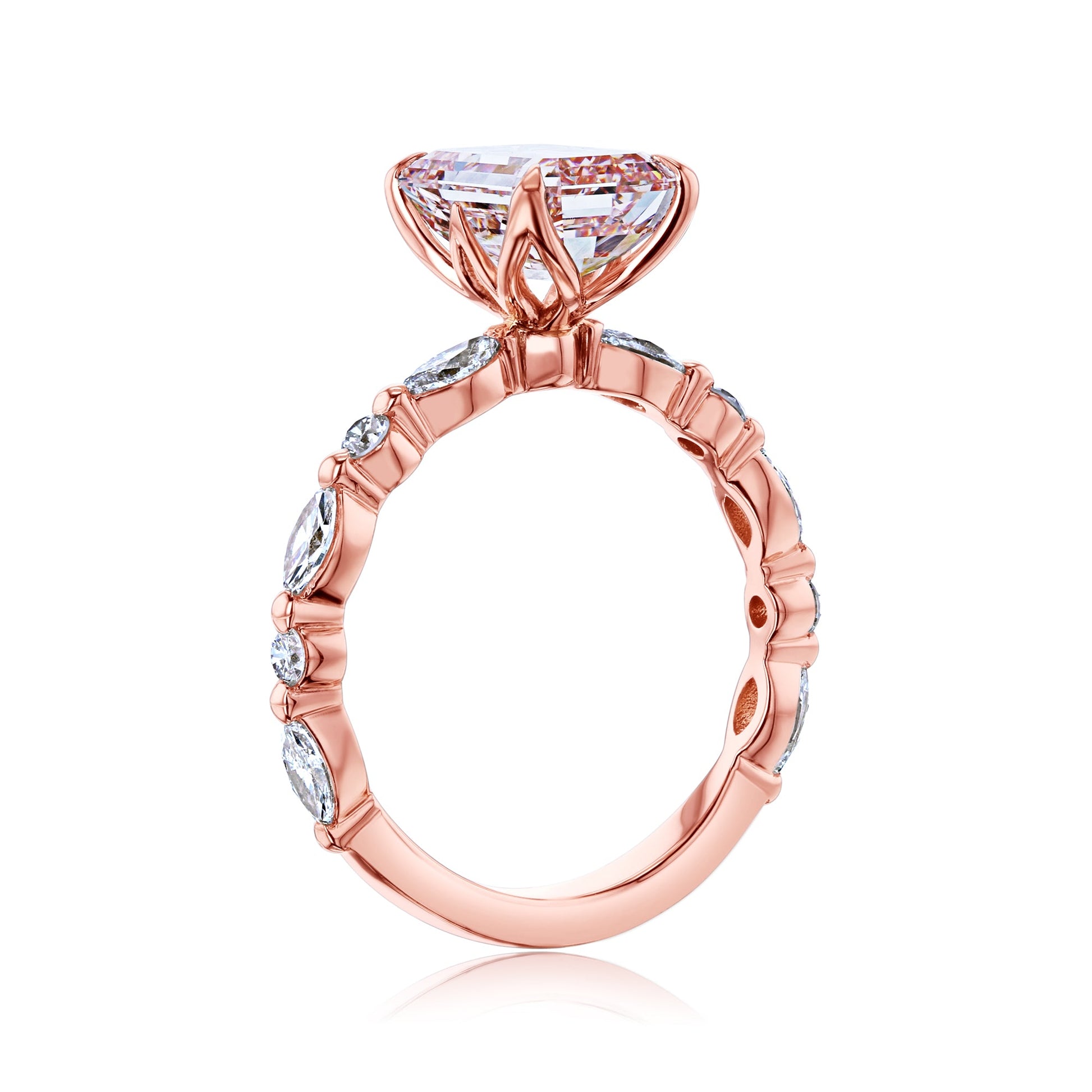 3.64 Carat Pink Diamond Bubble Ring (IGI)