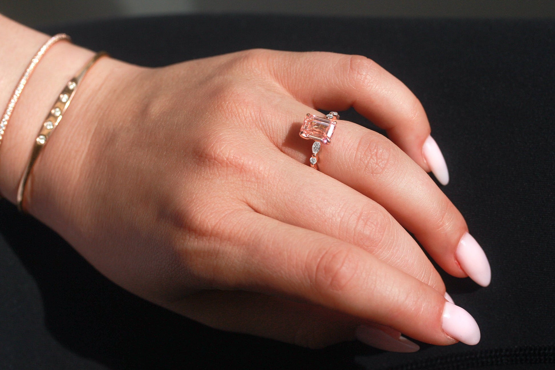 3.64 Carat Pink Diamond Bubble Ring (IGI)