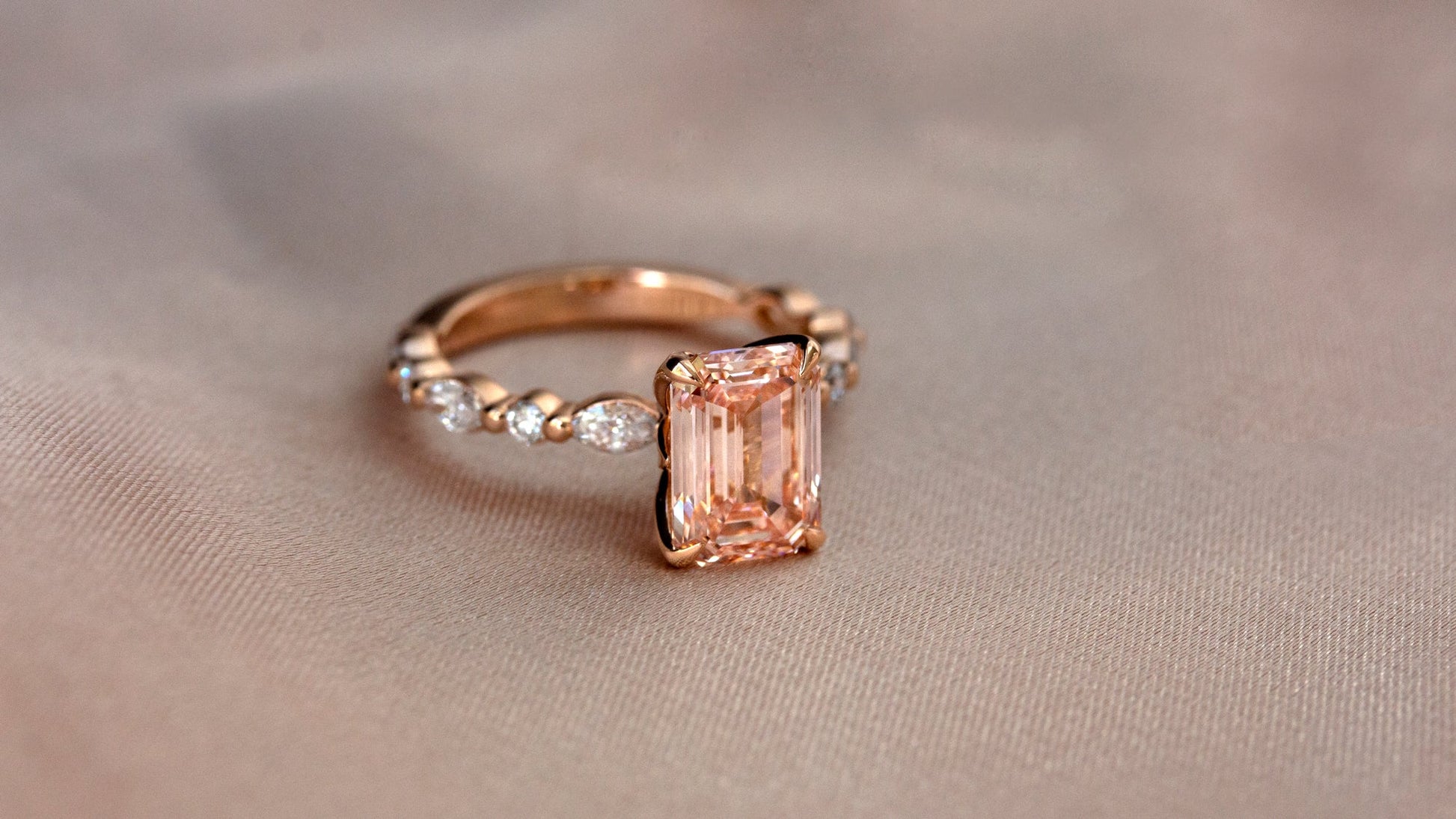 3.64 Carat Pink Diamond Bubble Ring (IGI)