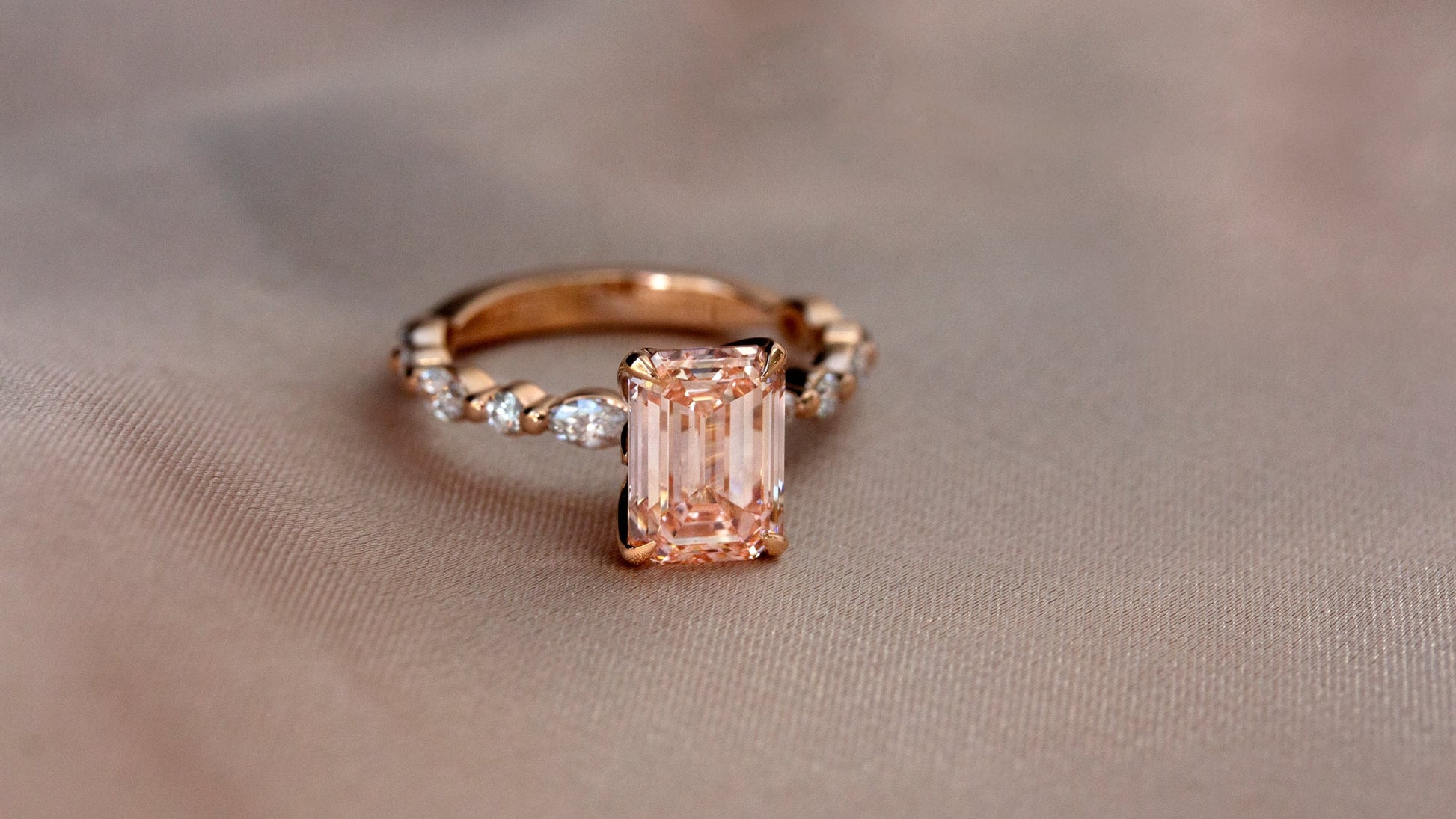 3.64 Carat Pink Diamond Bubble Ring (IGI)