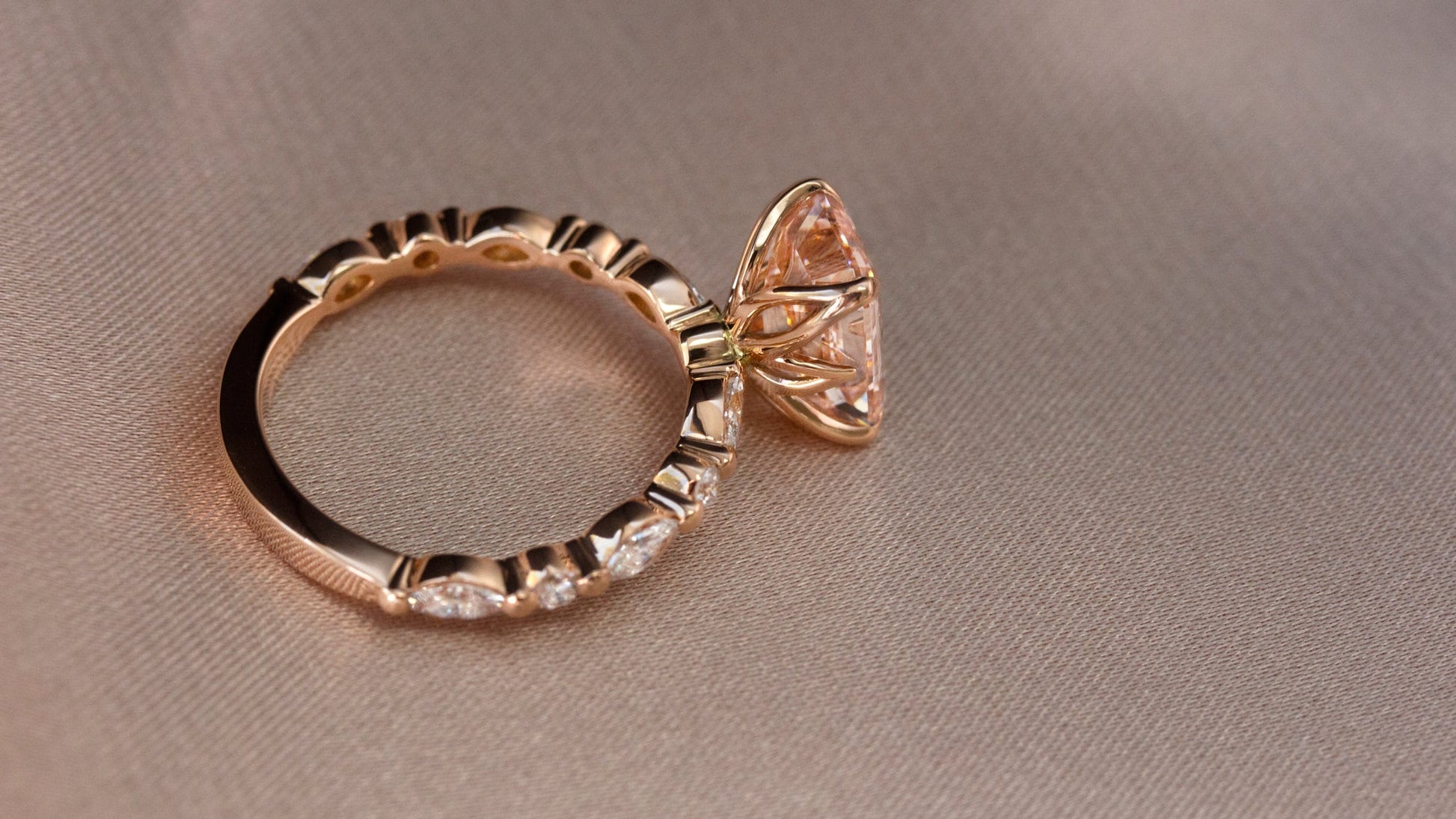 3.64 Carat Pink Diamond Bubble Ring (IGI)