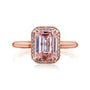 Kobelli Emerald Pink Diamond Cocktail Engagement Ring