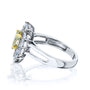 Kobelli Fancy Yellow Natural Diamond (Canary Diamond) Pear-cut 18k Engagement Ring