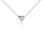 Natural Diamond Accent Mini Heart Bezel Necklace