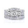 1.85 Carat Natural Diamond 3pc Josephine Bridal Set