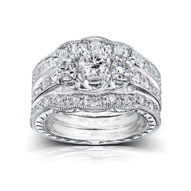 1.25 Carat Natural Diamond 3pc Jolene Bridal Set