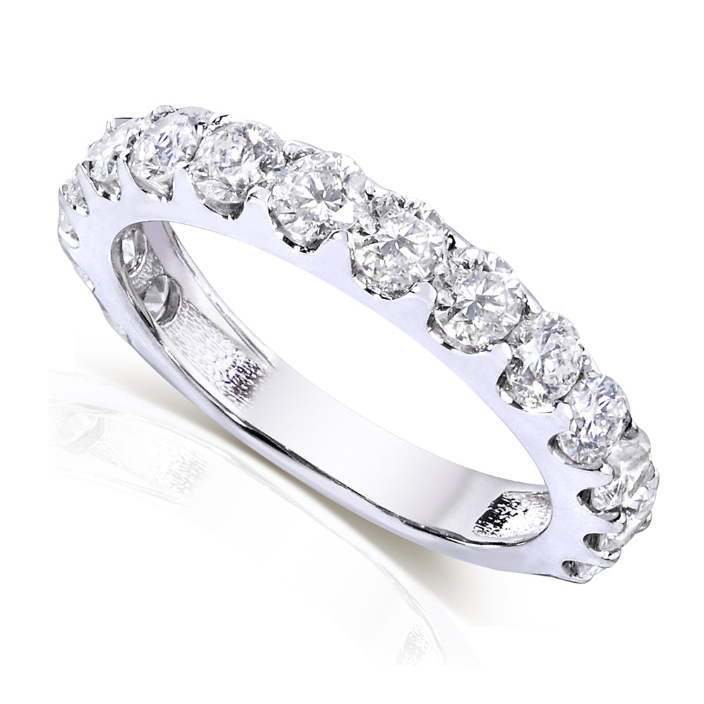 1.5 Carat Natural Diamond Half Eternity Lorelei Ring