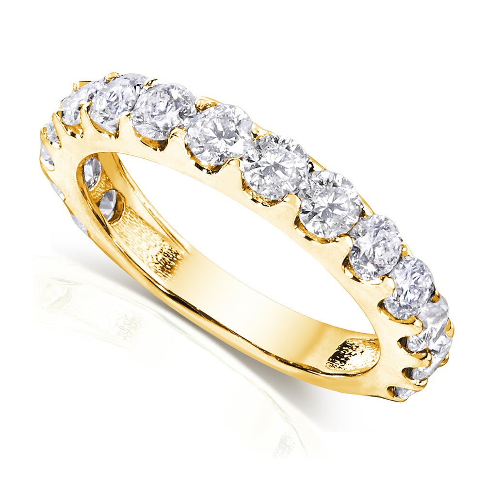 1.5 Carat Natural Diamond Half Eternity Lorelei Ring