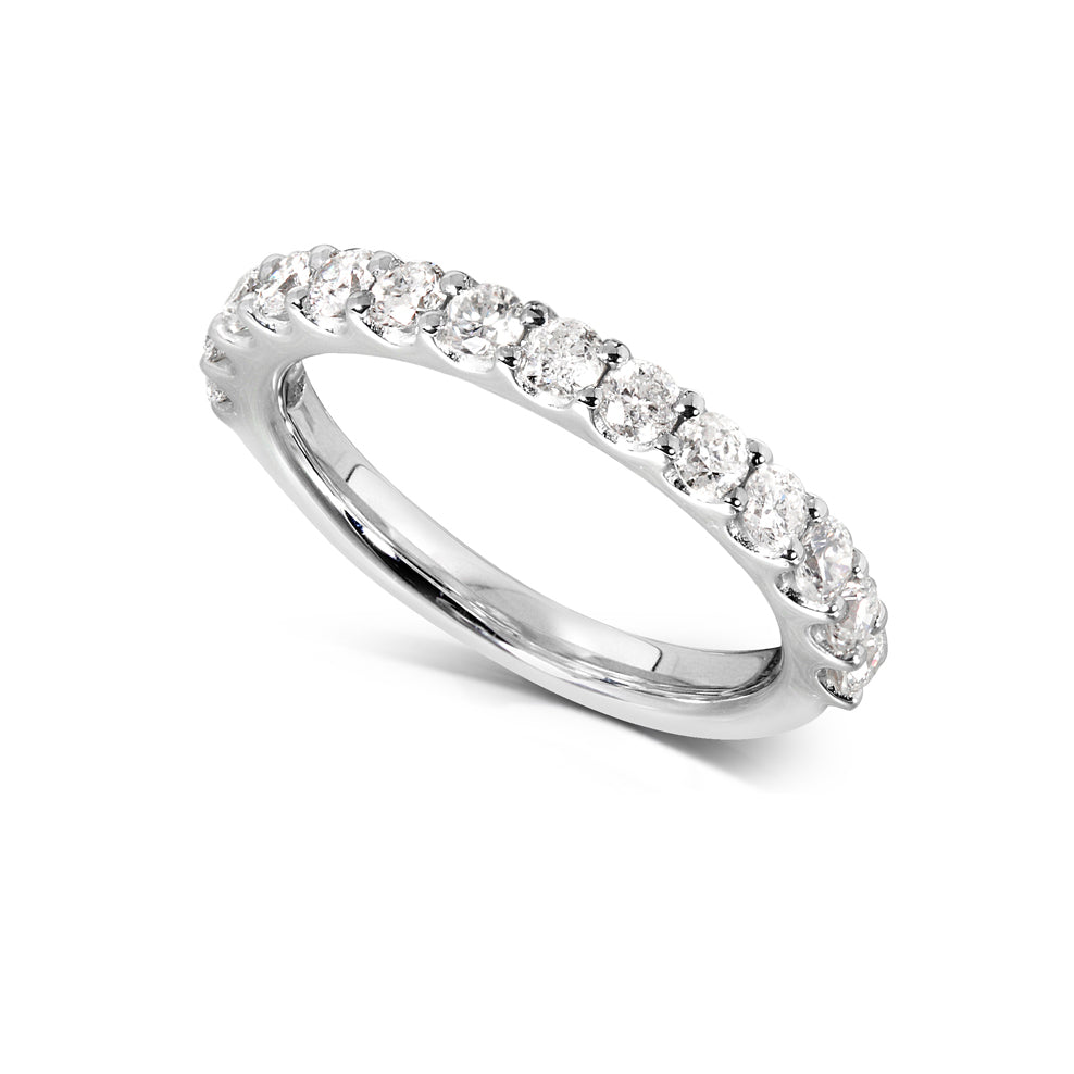 0.75 Carat Natural Diamond 2.5mm Half Eternity Lorina Ring