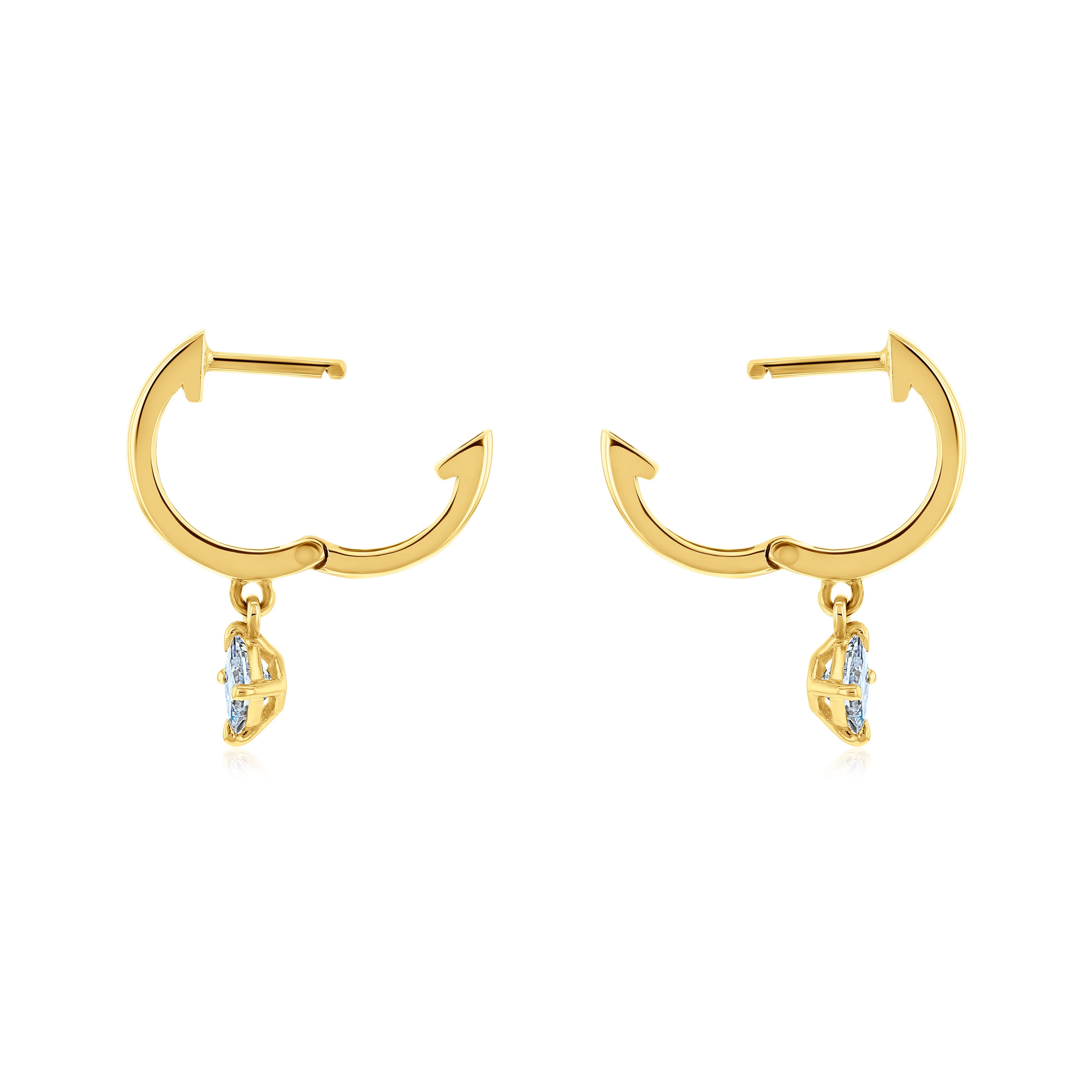 Kobelli Diamond Pendant Hoop Earrings