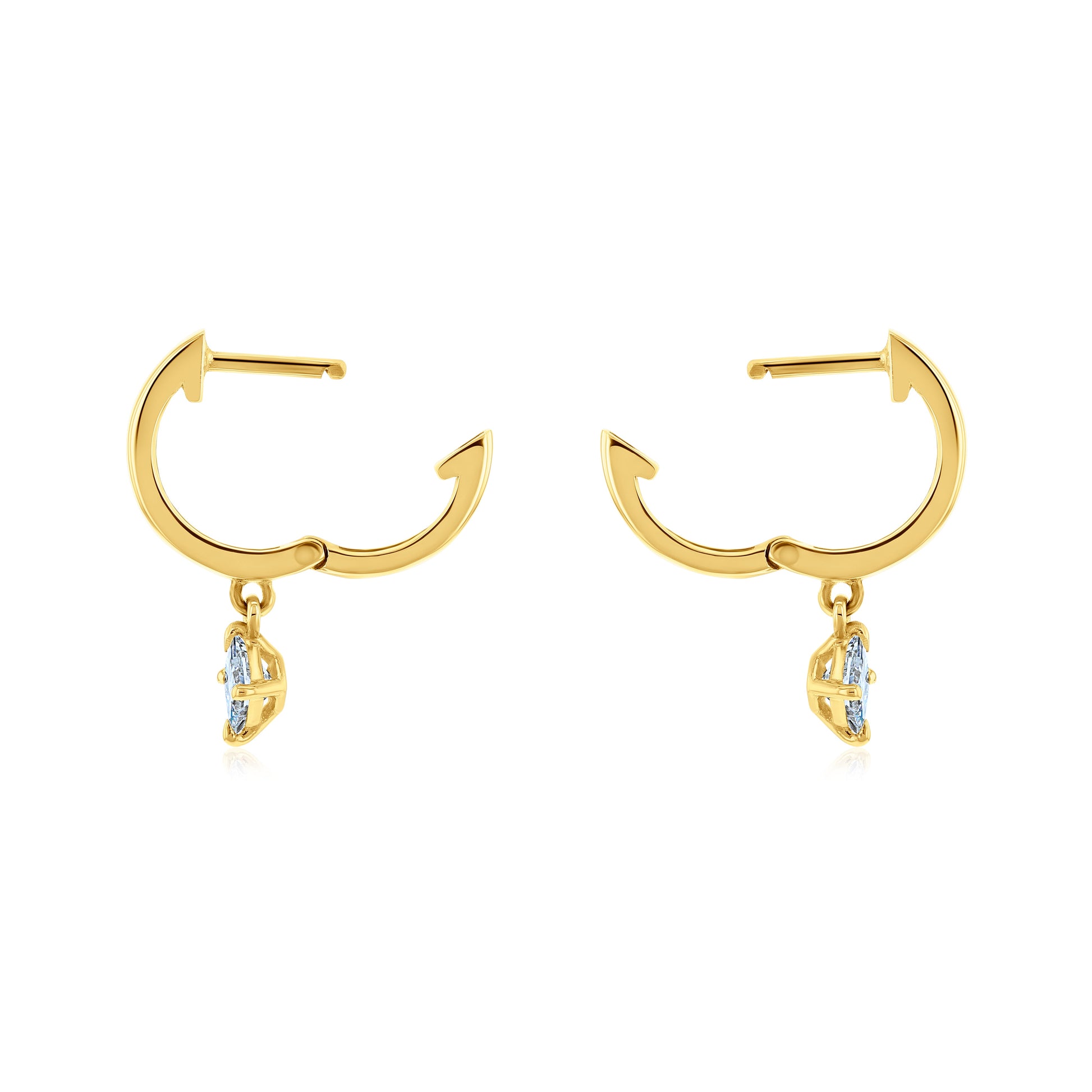 Kobelli Diamond Pendant Hoop Earrings