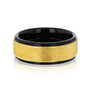 Kobelli 8mm Two Tone Black Ice Finish Mens Ring
